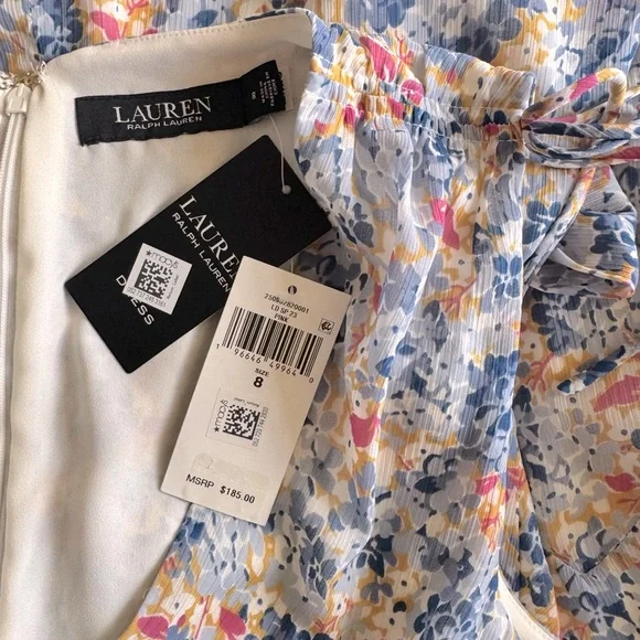 LAUREN RALPHLAUREN flower midi dress 👗 .Size: 8